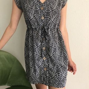 Black and White print tunic dress
